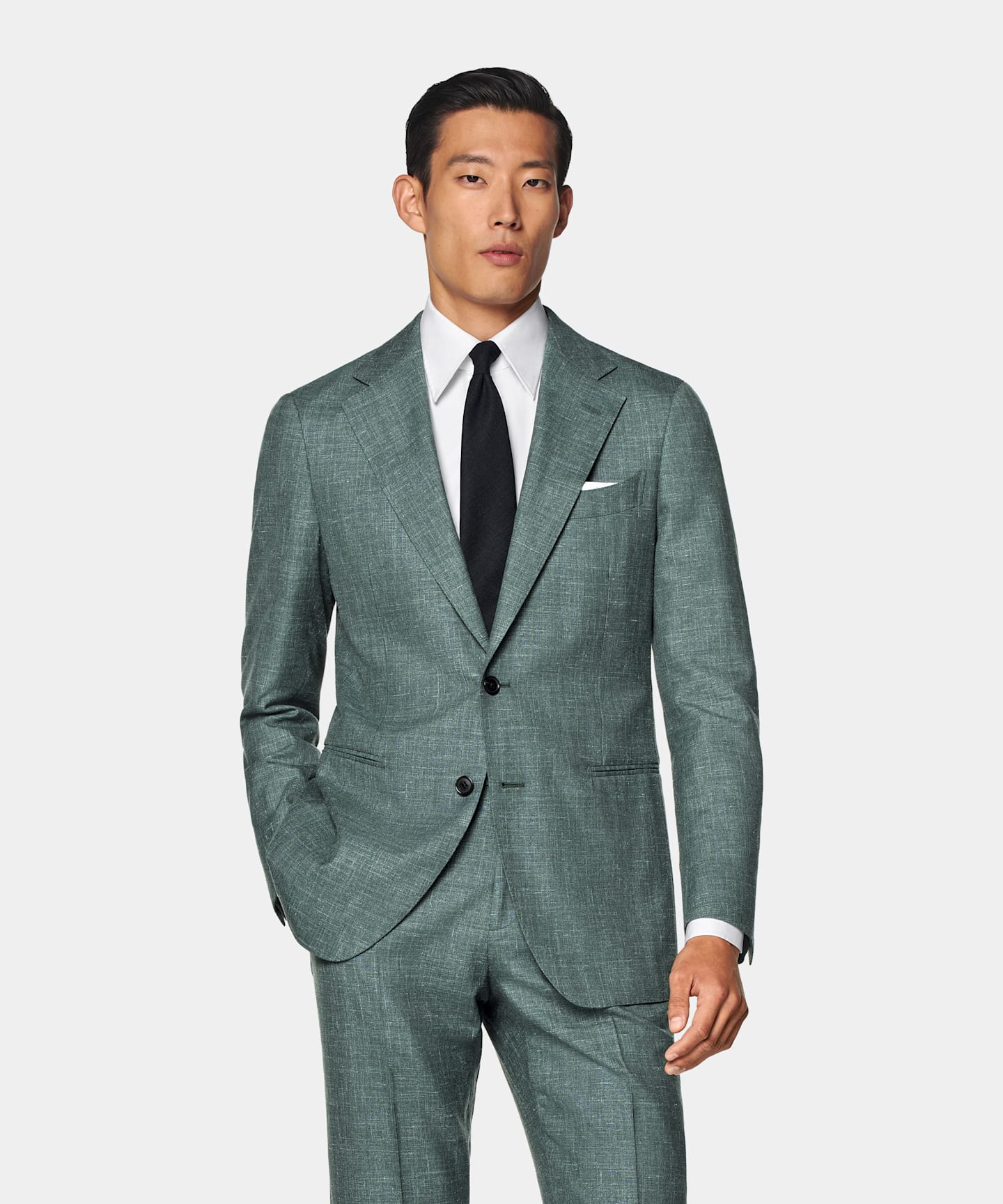 Green Tailored Fit Havana Suit