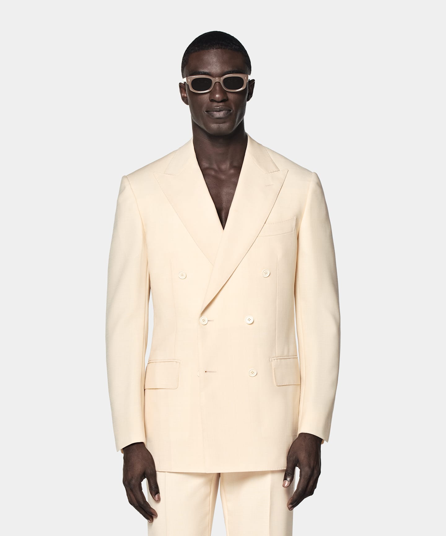 Creme Relaxed Fit Roma Suit