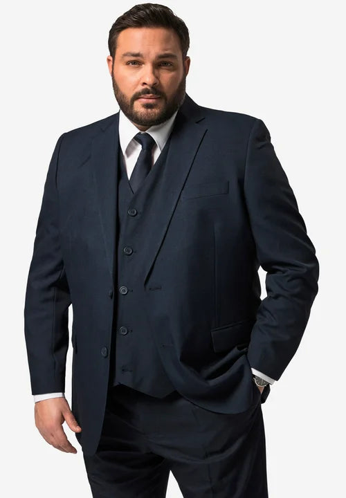 Plus Slim Fit Single Breasted Blazer Navy 2