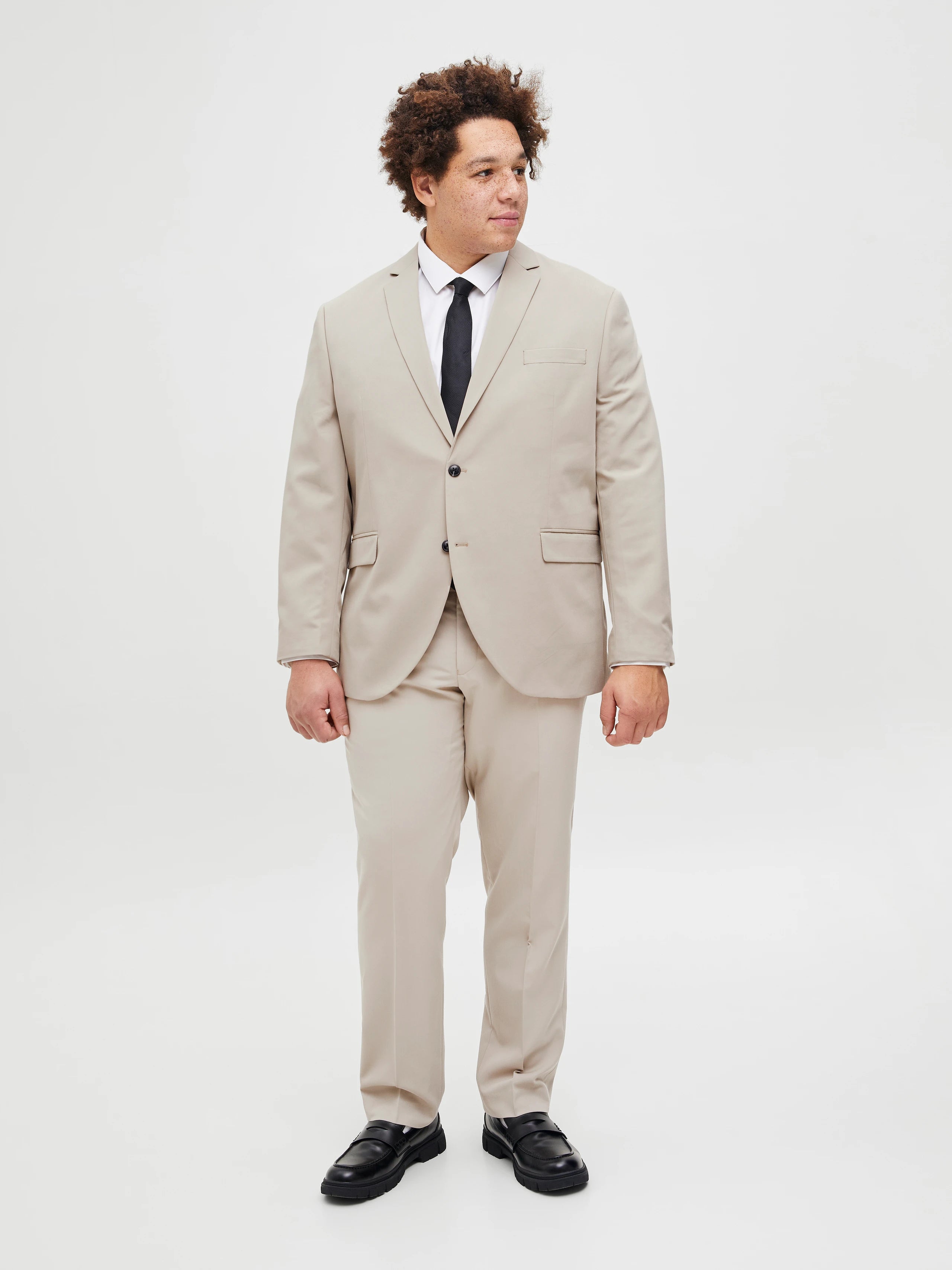 Plus Size Regular Fit Suit | Beige